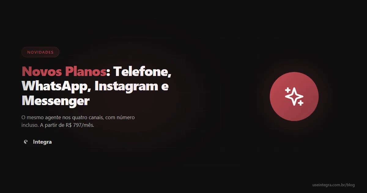 Novos Planos da Integra: Telefone, WhatsApp, Instagram e Messenger